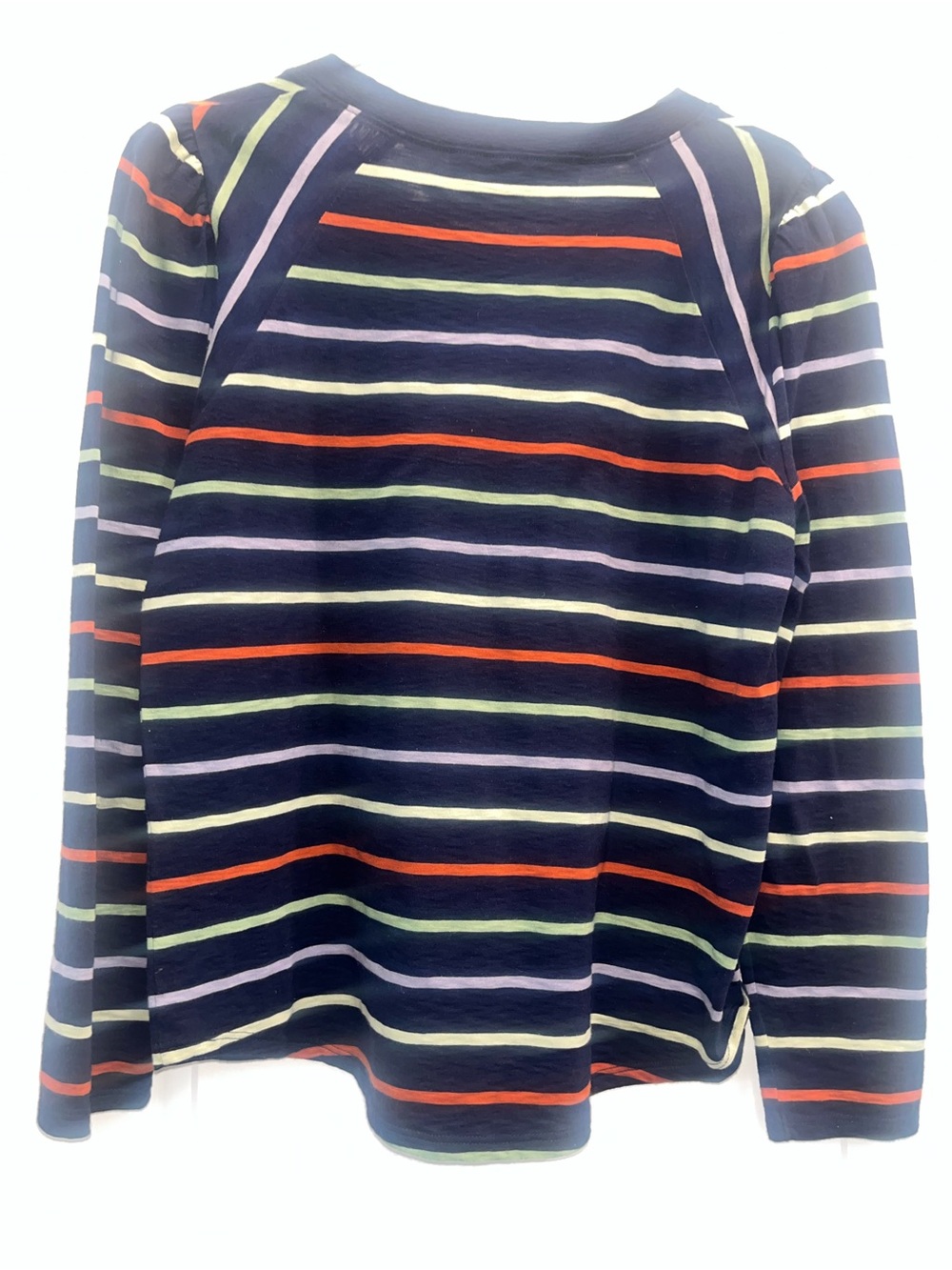 Veronica Beard Multi-Stripe Long-Sleeve Top - Picture 2 of 3